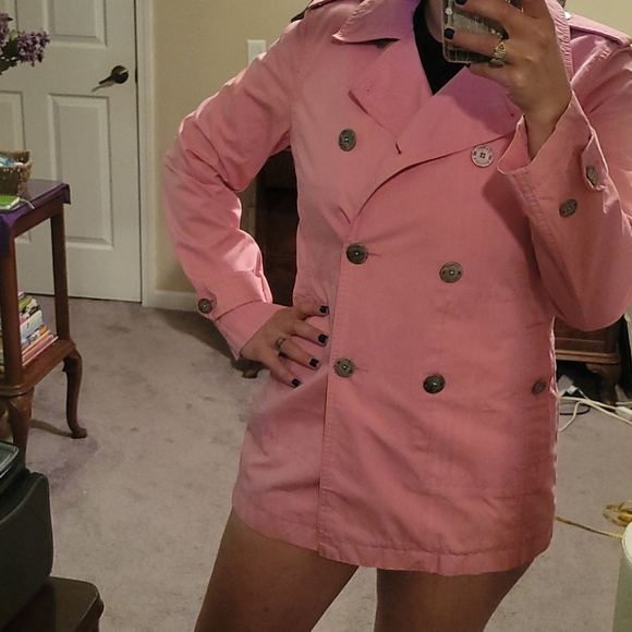 Tommy Hilfiger pink trench coat. Size M - Picture 8 of 12